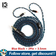 KBEAR ST12 Plus Cable 2m 8-strand 4N OFC Silver-plated Upgraded Wires Black/Gray/Black-Blue Colors 3