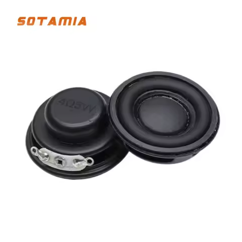 SOTAMIA 2Pcs 33mm Mini Speaker 4 Ohm 3W Full Range Speaker Sound Loudspeaker HIFI Multimedia Subwoof