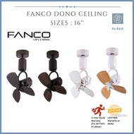 [NEW ARRIVAL] FANCO Dono Corner Fan 16″ Ceiling/Wall Mounting Options System Choice [ABS Blades + Remote]