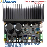 【 Stock】Original Aideepen LM3886 Dual-Channel สเตอริโอ2.0เครื่องขยายเสียง NE5534 Preamplifier + 0P07