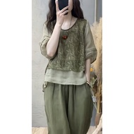 👍Super Skin-Friendly Cotton Linen Suit 38 #Fashionable Cotton Linen Suit Women Summer New Style Stit