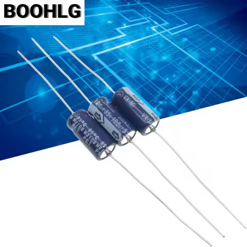 10PCS imported filter capacitor horizontal axial polarized electrolytic capacitor 35v 100uf 8X16mm