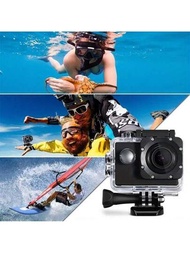 Mini運動攝影機2英寸顯示屏,水下防水視頻錄製攝影機運動相機