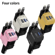 4-In-1 Car Charger with Fast Charging QC 3.0 Retractable PD 66W Type C & iphone