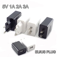 5V 1A 2A 3A Travel USB Adapter Phone Charger Power Supply Adapter Wall Desktop Charger Charging Powe