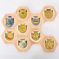 Medal Holder Display Hexagon Honeycomb Medal Display Stand Commemorative Display Rack