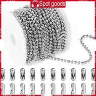 WIN 33ft Stainless Steel  Chains Beaded Necklace Chains for Jewelry Making