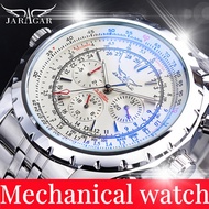 JARAGAR Blue Glass Aviator Series Military True Men Sport Automatic Wrist Watch Top Brand Luxury Mec