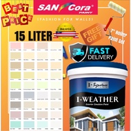 SANCORA 15 LITER I WEATHER EXTERIOR WALL PAINT / CAT DINDING  LUAR RUMAH  ( PAGE 4 )