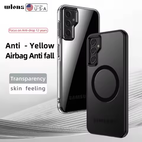 For Samsung Galaxy S23 FE Airbags Shockproof Magnetic Wireless Charging Case Shell for Samsung S23 F