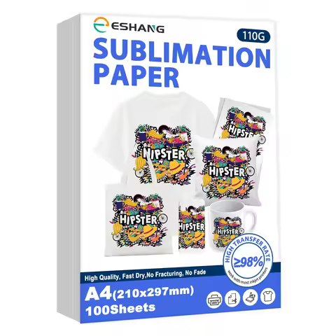 ESHANG Sublimation Paper A4(8.3x11.7 Inch)Size 100 Sheets 110g for Heat Transfer Light Fabric, T Shi