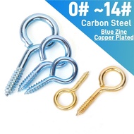 Screw Eye Pins Closed Hook Self-Tapping Screw,Closed Sheep Eye Ring Screw Ring Lamp Hook Wind Hook S