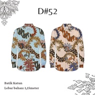 KATUN [D52] 1⁄2 meter COTTON BATIK CLOTH BY THE meter/ UNIFORM BATIK CLOTH/ INDONESIAN BATIK/ CAP BA