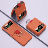 全城熱賣 - Samsung Z Filp2/Filp3/Filp4膚感指環手機套-橙色