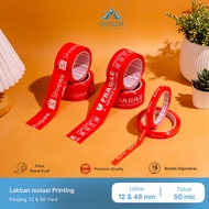 MERAH CRYSLENE Red Fragile Duct Tape 2 inch (72 Yards & 90 Yards)