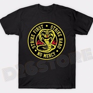 Cobra Kai T-shirt Strike First Strike Hard No Mercy Film Karate kid Cobra Kai series