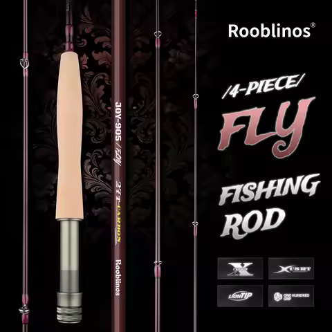 ROOBLINOS Fly Fishing Rod 4/5wt，9ft（2.7m）Ultra Lite，JIT