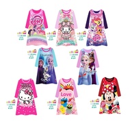 8y 9y 10y 11y 12y - Ailubee Teenage Girls Daster Pajamas Sleepwear D038 D039 D040 D041 D042 D043 D04
