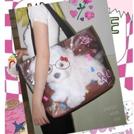 Oogreenapple Cute Puppy Y2K Tote Bag Y2K Style With A Design From The Brand.