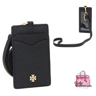 (STOCK CHECK REQUIRED)TORY BURCH SAFFIANO LANYARD ID SLOT 136584 BLACK