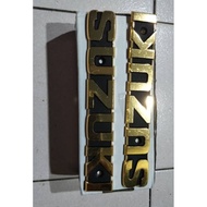 suzuki gp100 gp125 emblem tangki gold SGP
