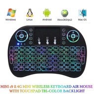 MORUI I8 Mini Keyboard 2.4GHz Backlight Wireless Mini Keyboard with Touchpad