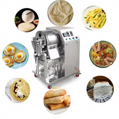 Pancake Automatic Machine Fully Automatic spring Roll and Samosa Pastry Sheet Machine restaurant Tra