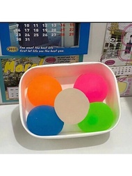 1入組隨機裝飾球綠色檸檬麥芽糖應力紓緩壓縮玩具慢反彈橡膠球連糖漿
