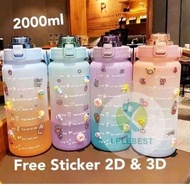 2 LITER VIRAL BOTTLE - WATER BOTTLE - CHILDREN'S BOTTLE-2D+3D STICKER