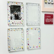 Transparent Transparent Magnetic Photo Frame mini Polaroid Refrigerator Sticker Acrylic 10cm Photo C