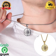 North star men's titanium compass chain necklace star men necklace star, men's necklace / men's chai