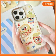 Burger French Fries Three-in-One Mirror Phone Case Suitable for iphone15/14promax/13/12/11/XR/XS/X/X