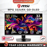 [FAST SHIP] MSI MPG 322URX QD-OLED | 31.5" 4K UHD | 0.03ms (GtG) | 240Hz | NVIDIA G-SYNC | Gaming Mo