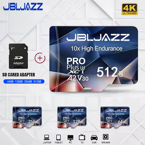 Micro SD Card 512GB High Endurance Flash Memory Card 256GB 128GB 64GB SD U3 4K V30 Microsd TF Cards 