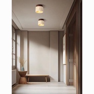 Japanese Style Influencer Yellow Hole Stone Household Ceiling Light Retro Cream Style Aisle Light Ba