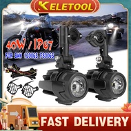 1 Pair 40W Motorcycle LED Auxiliary Fog Spot Light Safety Driving Lamp sport light motorcycle mini s