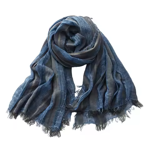 Autumn Winter Men Scarf Cotton Linen Striped Scarves Warm Neckerchief Pashmina Casual Male Accessori