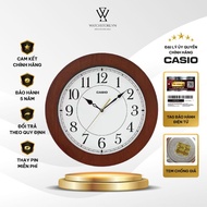 Casio IQ-133-5DF Luxury Vintage Design Decor Wall Clock Genuine White Face Size 35.6cm