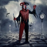 Horror Man Clown Costume Fancy Dress Adult