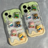 For IPhone 11 12 13 14 15Pro Max Drop Resistant IPhoneX XR IPhone XS MAX IPhone 7 Plus 8 Plus Soft IPhone 14 15 Pro Cute Little Animal Accessories Phone Case IPhone 11 Pro Max