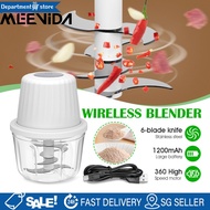 【SG Ready Stock 】MEEVIDA Electric Garlic Crusher - 400ml Capacity with 6 Blades, Baby Food Maker