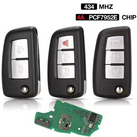 jingyuqin 2/3 BTN CWTWB1G767 433MHZ 4A PCF7952M Chip Remote Key For Nissan Qashqai J11 Pulsar C13 Ju