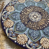 海之聖殿 手繪曼陀羅 能量藝術 療癒開運 掛畫 金錢爆棚 客製化