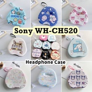 READY STOCK! For Sony WH-CH520 Headphone Case Simple Cartoon Headset Earpads Storage Bag Casing Box