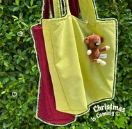 กระเป๋าลูกฟูก สีแดง สีเขียว คริสมาสต์ 🎄🎅🏻