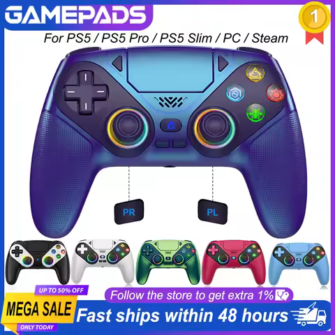Bluetooth Wireless Gamepad For Playstation 5 Controller PS5 Console Gaming Controller With Turbo Dua