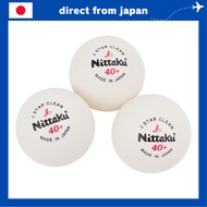 Nittaku NB1760 Table Tennis Balls J Star Clean, Pack of 3 (White/FF)