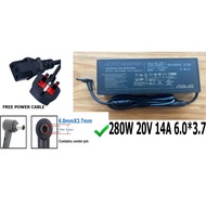 CHARGER Asus Rog ADP-280BB B 20V 14A 280W AC Adapter Charger (6.0mm x 3.7m) LAPTOP ADAPTER