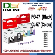Canon PG-47 CL-57s PG47 CL57s Black Colour Ink Cartridge E410 E470 E460 E470 E480 (Ready Stock / Original)
