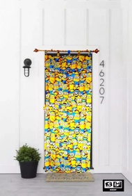 Gorden Pintu Kamar Tidur / Horden Jendela / Gordeng / Hordeng / Tirai Pintu Minions Kuning